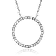 Silver Tone Swarovski Elements Eternity Necklace