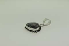 Silver-Tone Color Stone Pendant