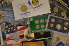 Vintage Lot Of Coins Medals and Sets