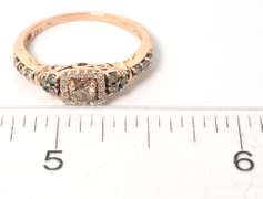 Sweet Diamond Halo Ring in 14KT Rose Gold