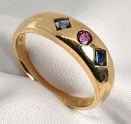 Sweet Sapphire & Ruby Ring
