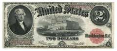 Nicer Series of 1917 Large Size $2 Legal Tender Note