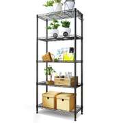 5 Tier Steel Kitchen Storage Rack Shelf Adjustable