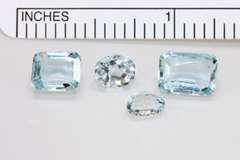 Sparkling Natural Aquamarinen - Lot of 4