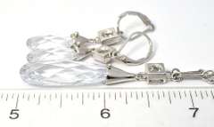 Sterling Silver Crystal Necklace and Earrings