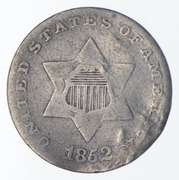1852 Silver Three-Cent Piece