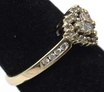 Adorable Diamond Heart Ring in White Gold