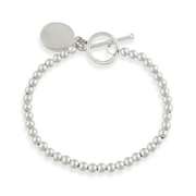 Sterling Silver Oval Tag Charm Bracelet