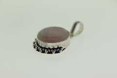 Silver-Tone Color Stone Pendant