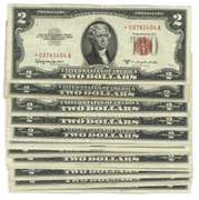 18 Crisp AU 1953/63 $2 Red Seal Notes with 3 Star notes