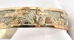 Joyful Two-Tone Cuff Bracelet in Sterling Silver