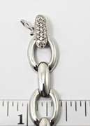 Simple Elegance in a 14K Link Bracelet with Diamond Clasp