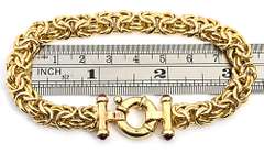 Impactful Byzantine Chain Bracelet in Vermeil
