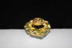 Enamel Frog on Lily Pad