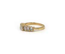 Radiant 14kt YG Diamond Pyramid-Style Ring