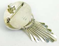 Vintage Large 3 Inch Sterling & Black Onyx Pin/Pendant