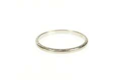 18K White Gold 1.8mm Art Deco Ornate Wedding Band Ring