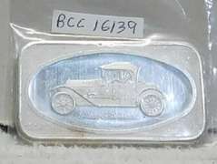 One Oz Silver Ingot, 999 fine - Stutz Bearcat
