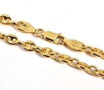 Lovely Cable & Mariner Link Necklace in Vermeil
