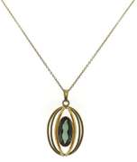 Gorgeous Oval Green Tourmaline Necklace