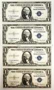 (4) Crisp Exceptional1935A $1 Silver Certificates-Consecutive!