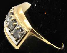 Gents 1.00 CARAT  Diamond Ring, 14K two tone GOLD