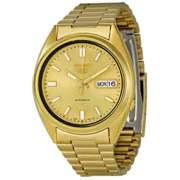 Seiko Automatic Gold Dial Yellow Gold-tone Men's Watch