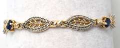 Sterling Silver Vermeil Blue Stone Bracelet