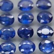 Stunning ink blue 5.99ct 5x4mm Sapphire set