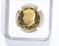 PF70 UCAM 2014-W Kennedy Half Dollar 3/4 Oz .999 Fine Gold - NGC