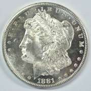 Super DMPL Gem BU 1881-S Morgan Silver Dollar