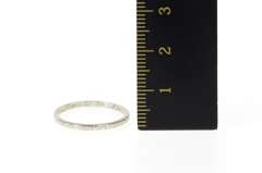 Platinum 1.7mm Art Deco Flower Wedding Band Ring