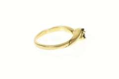 14K Yellow Gold Oval Sapphire Diamond Accent Bypass Ring