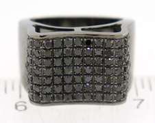 Men's Black Diamond Wide Ring