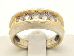 MENS 14 KT DIAMOND RING / BAND