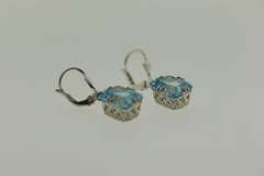 Sterling Silver Blue Topaz Earrings