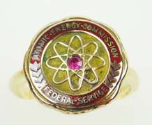 Early 14K Keepsake Ring, Atomic Energy Commission