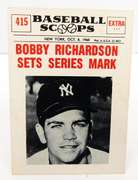 1961 Baseball Scoops Bobby Richardson Baseball Card