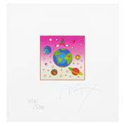 Cosmic Runner with Planets by Peter Max