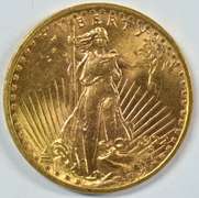Fresh BU 1922 St. Gaudens $20 Gold Piece. Lustrous