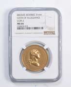 MS66 Oath Of Allegiance - Bronze Restrike 31mm - J-CM-2 - Graded NGC