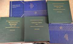 Estate Lot Of Coin Books With Coins