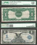 $1 1899 Silver Certificate Fr.227=Error=Inverted Back Black Eagle=PMG Fine 12
