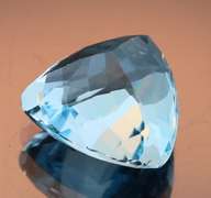 High fire 12.99ct trillion cut Swiss blue Topaz