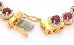 Gorgeous Ruby & Diamond Bracelet in Vermeil