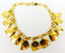 Vintage 10 Commandments Charm Bracelet