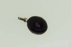 Silver-Tone Color Stone Pendant