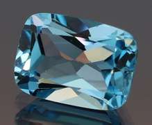 Radiant 9.41ct cushion cut Swiss blue Topaz