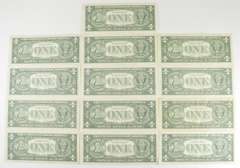 Lot (10) 1963 $1 Federal Reserve Notes - Courtesy Signed