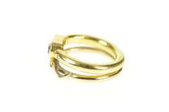14K Yellow Gold 1.19 Ctw Emerald Sapphire Diamond Statement Ring